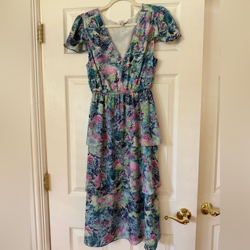 LaRoque Tiered Midi Dress XS